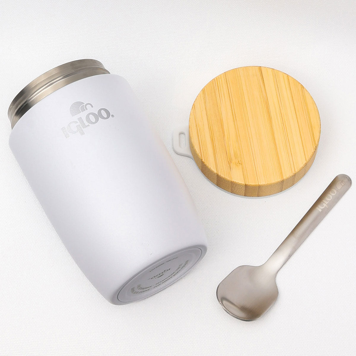 Igloo Bamboo Yemek Termosu 500ml-BEYAZ