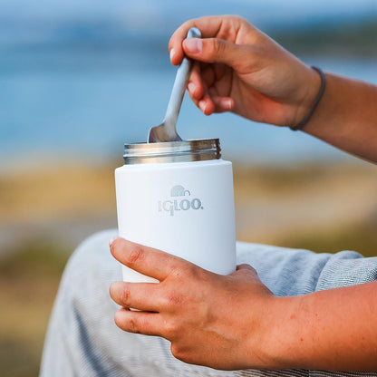 Igloo Bamboo Yemek Termosu 500ml-BEYAZ