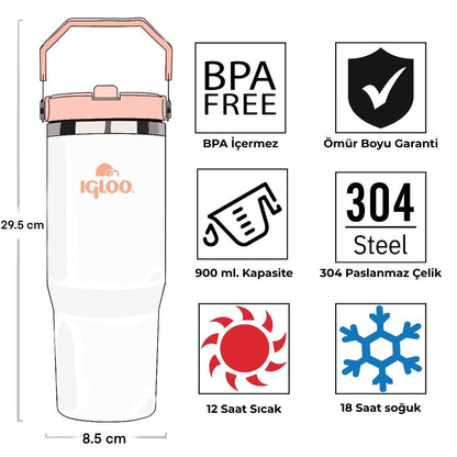 Igloo Powder Termos 900ml-BEYAZ